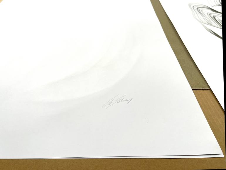 Original Abstract Calligraphy Drawing by Christoph Schrein