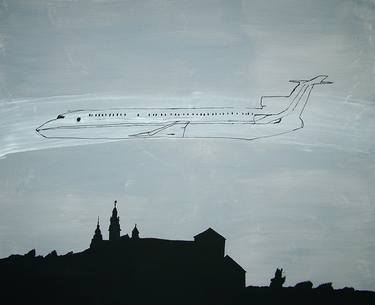Original Aeroplane Painting by Patryk Lutomski