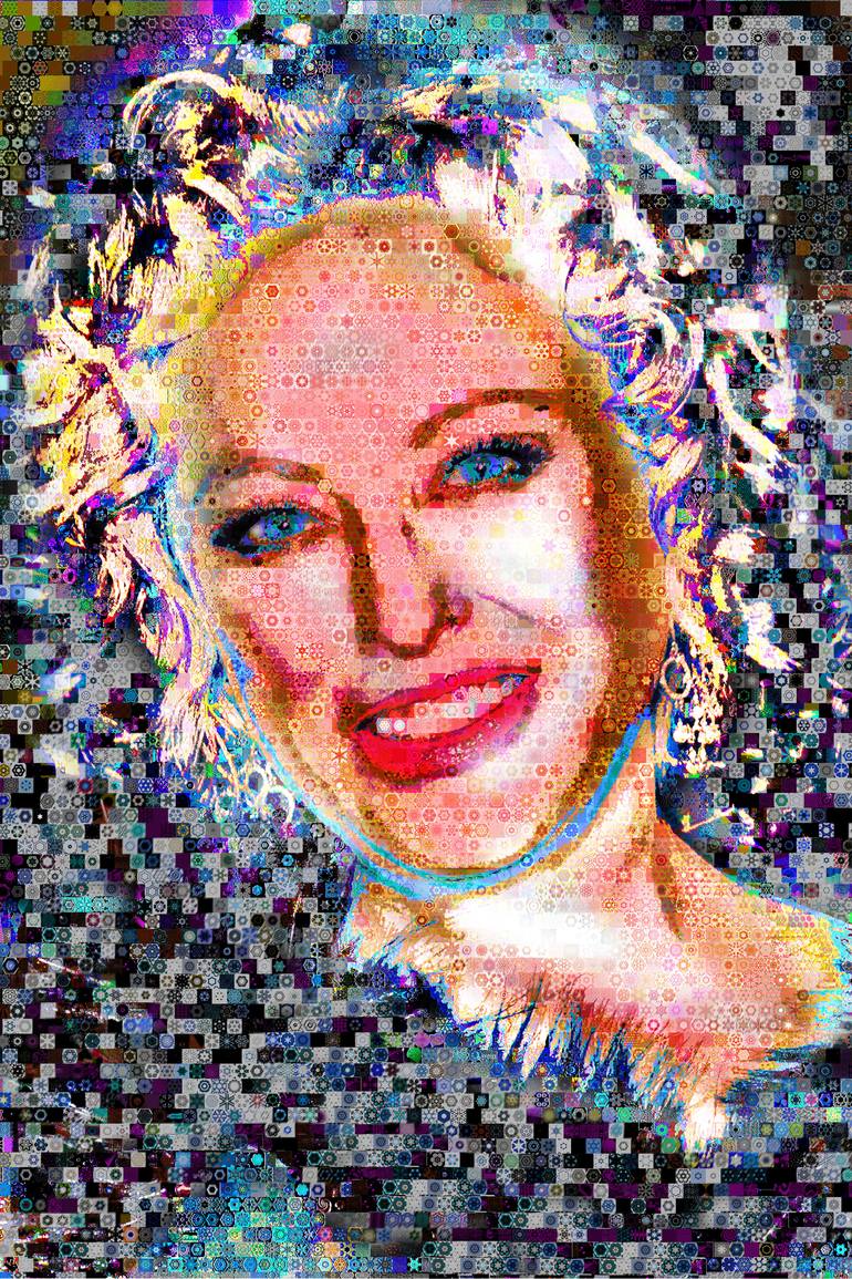 Virginia Madsen Abstract Collage Collage by John Lijo Bluefish | Saatchi Art