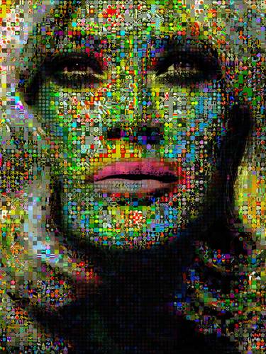 Original Pop Art Abstract Collage by John Lijo Bluefish