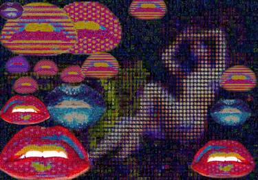 Original Pop Art Nude Collage by John Lijo Bluefish
