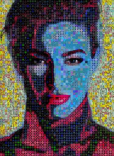 Original Pop Art Celebrity Collage by John Lijo Bluefish