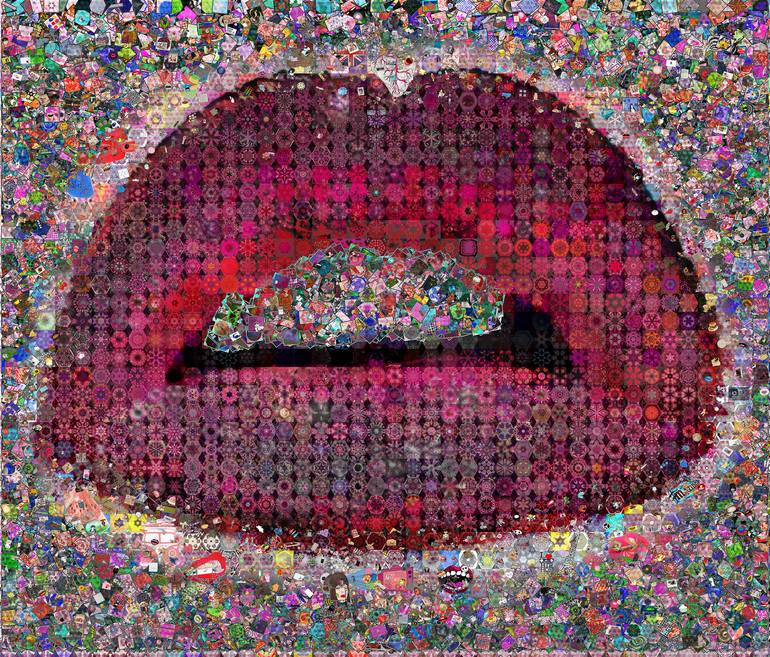Original Pop Art Nude Collage by John Lijo Bluefish