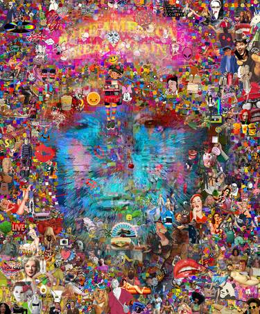 Original Pop Art People Collage by John Lijo Bluefish