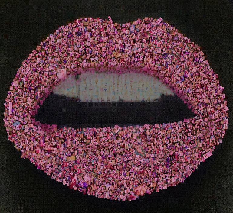 Original Pop Art Nude Collage by John Lijo Bluefish