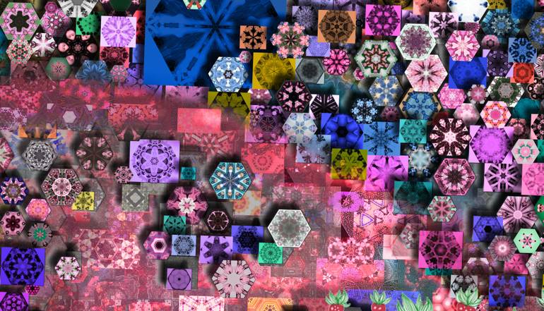 Original Pop Art Abstract Collage by John Lijo Bluefish