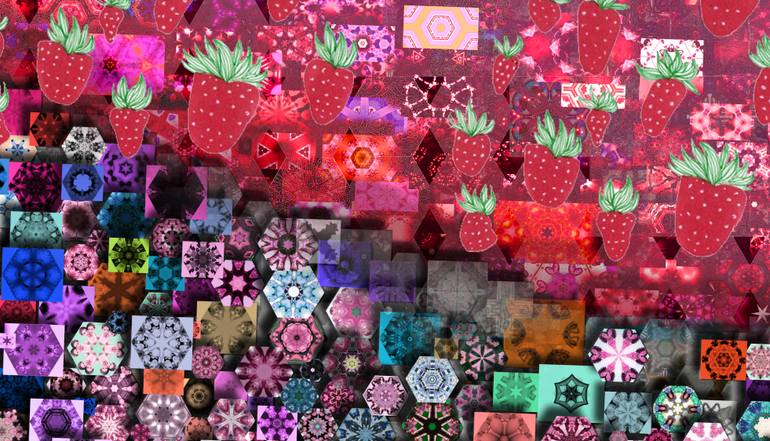 Original Pop Art Abstract Collage by John Lijo Bluefish