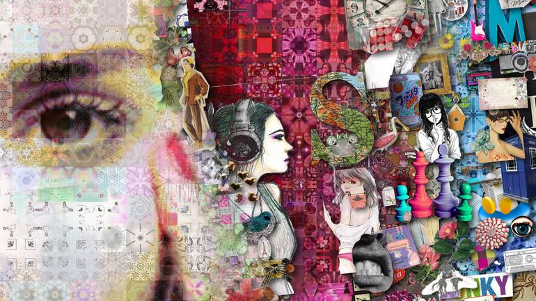 Original Pop Art Pop Culture/Celebrity Collage by John Lijo Bluefish