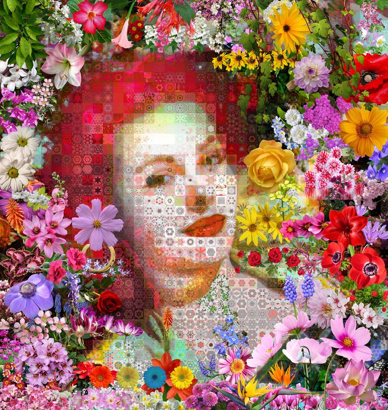 Original Abstract Celebrity Collage by John Lijo Bluefish
