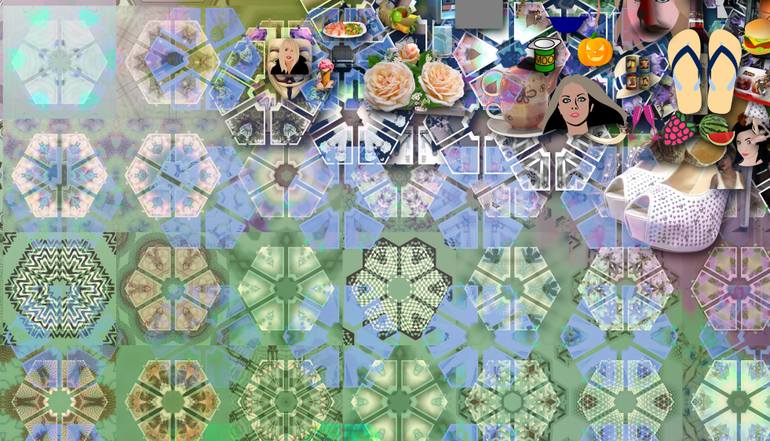 Original Abstract Pop Culture/Celebrity Collage by John Lijo Bluefish