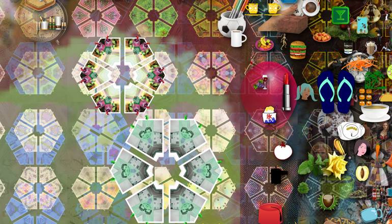 Original Abstract Pop Culture/Celebrity Collage by John Lijo Bluefish