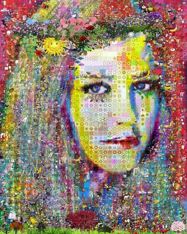 Original Abstract Expressionism Celebrity Collage by John Lijo Bluefish