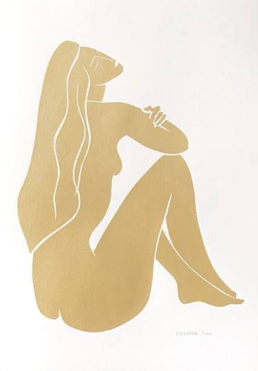 Original Nude Printmaking by Liz Lever