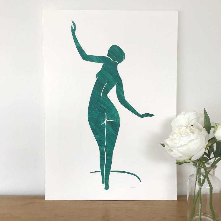 Original Minimalism Nude Collage by Liz Lever