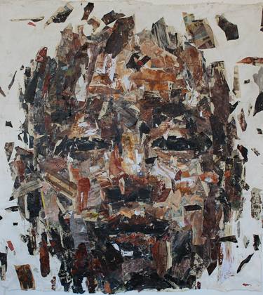 Print of Abstract Expressionism Portrait Collage by Benon Lutaaya