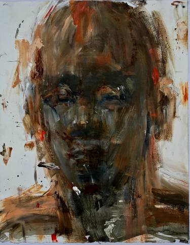 Print of Abstract Expressionism Portrait Paintings by Benon Lutaaya