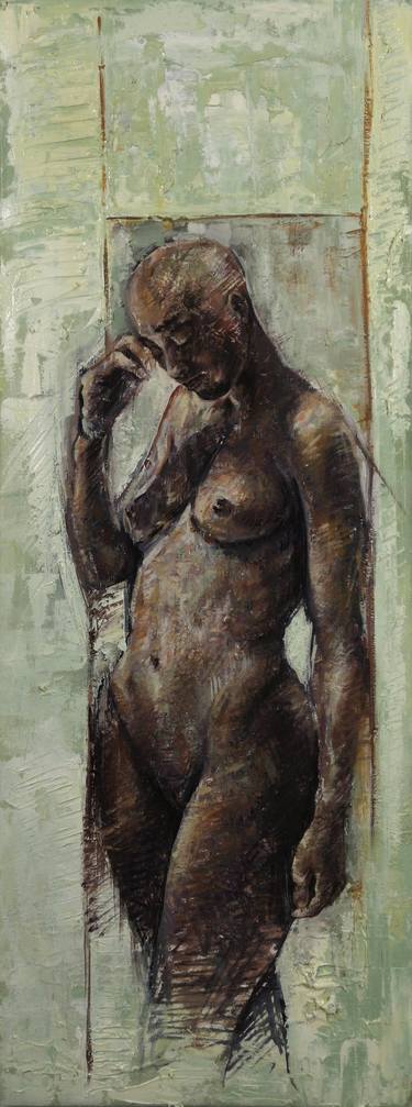 Original Figurative Nude Paintings by Aristos Christoforou