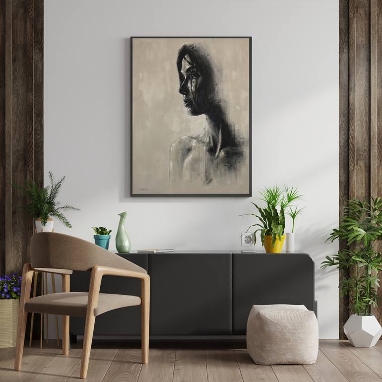 Original Abstract Expressionism People Painting by Aristos Christoforou