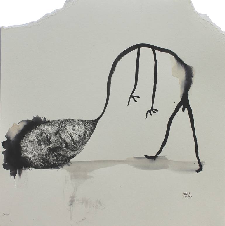 why does my head feel heavy today? Drawing by Viktors Svikis Saatchi Art
