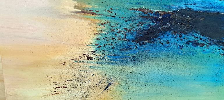 Original Abstract Beach Painting by Elizabeth Williams