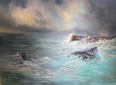 Print of Seascape Paintings by Elizabeth Williams