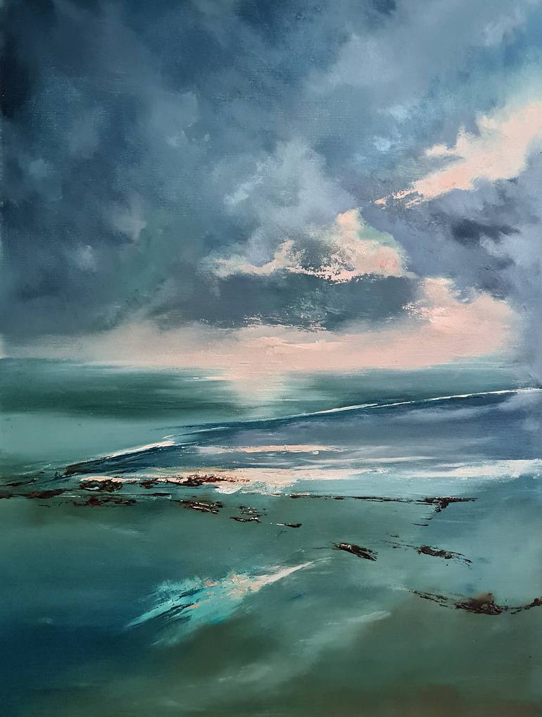 Original Abstract Seascape Painting by Elizabeth Williams