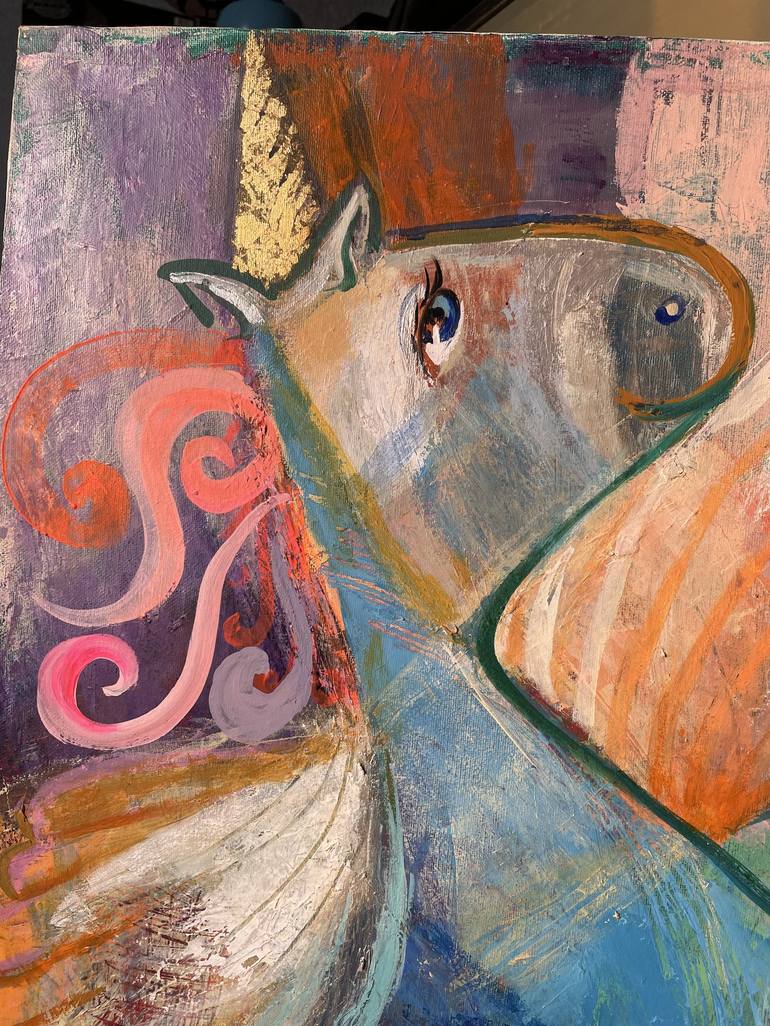 Original Abstract Expressionism Animal Painting by Tamara Rigishvili
