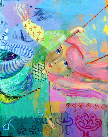 Print of Expressionism Health & Beauty Paintings by Tamara Rigishvili