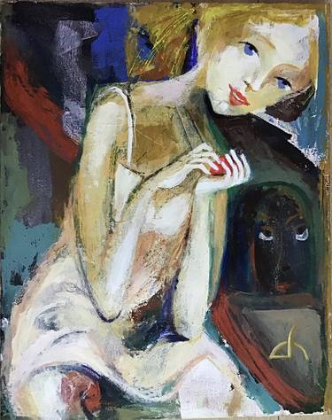 Print of Expressionism Women Paintings by Tamara Rigishvili