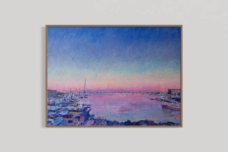 Original Impressionism Seascape Painting by Luca Raimondi