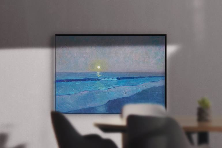 Original Impressionism Seascape Painting by Luca Raimondi