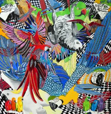 Original Pop Art Animal Paintings by CHAP Christophe Heymann