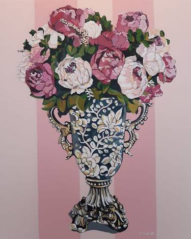 Original Figurative Floral Paintings by CHAP Christophe Heymann