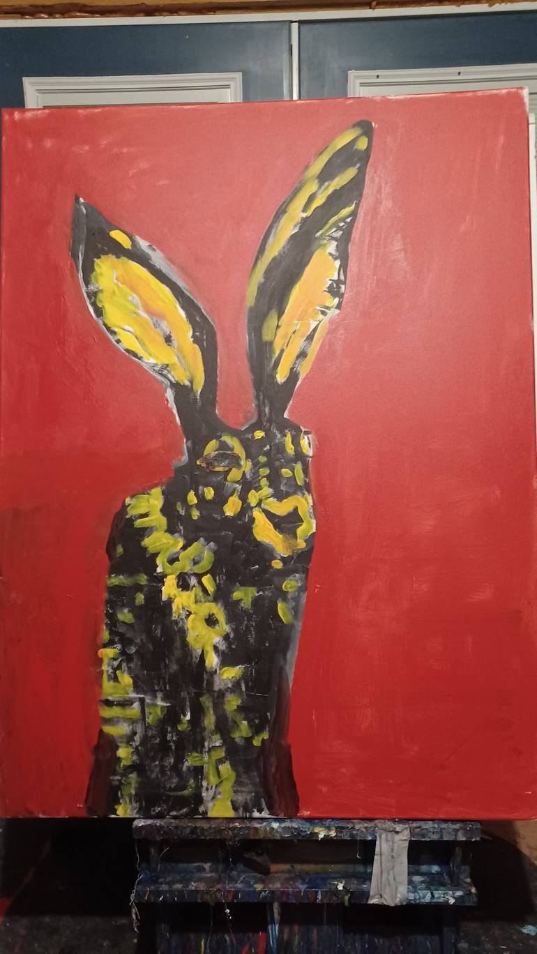 Original Expressionism Animal Painting by Larry Caveney