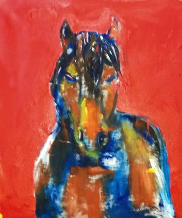 Original Expressionism Horse Paintings by Larry Caveney