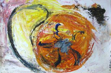 Original Abstract Expressionism Animal Paintings by S Natell
