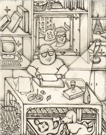 Print of Figurative Technology Drawings by Adrienne Allen