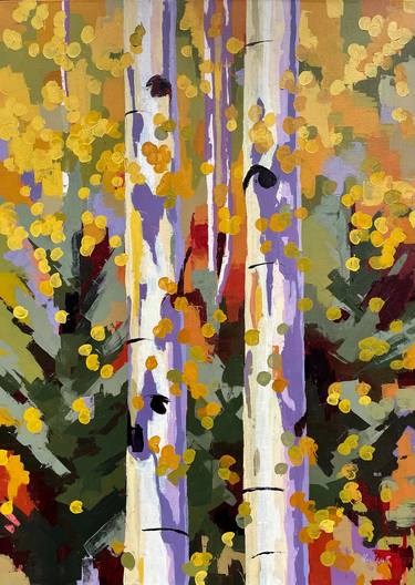 Original Abstract Tree Paintings by Hadley Rampton