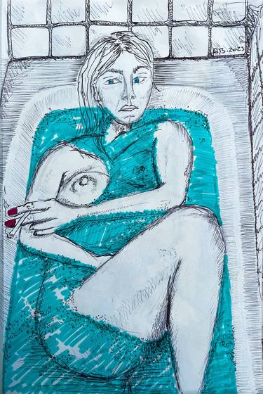 Original Documentary Erotic Drawings by Alla Bogdanovic