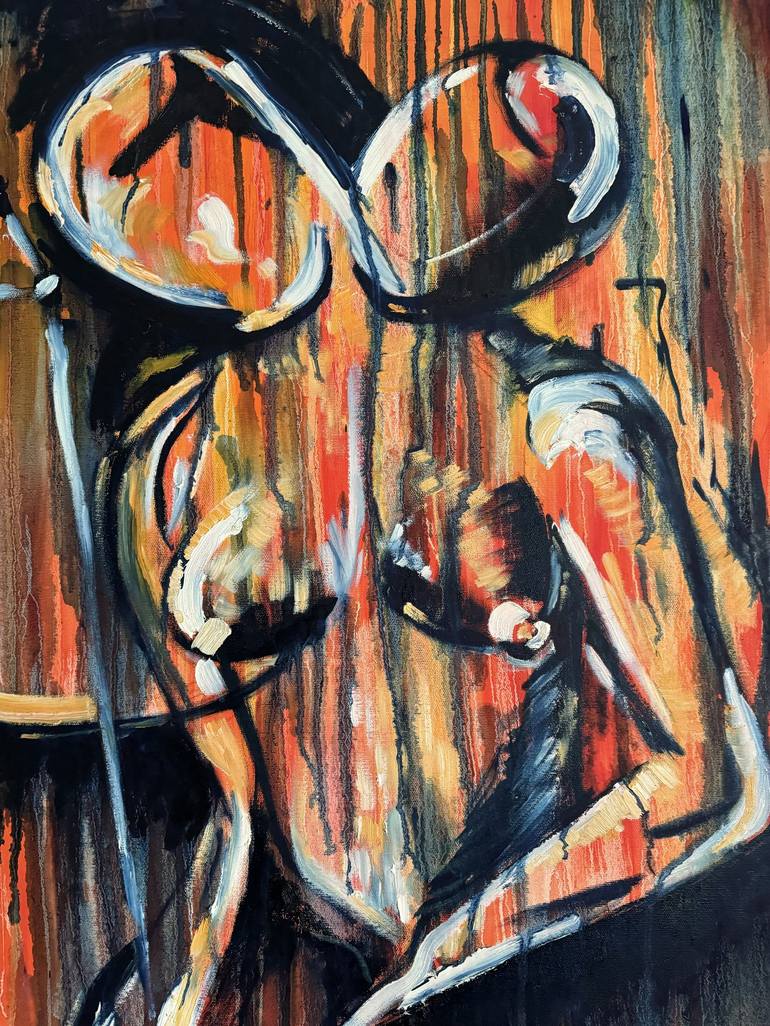 Original Contemporary Erotic Painting by Alla Bogdanovic