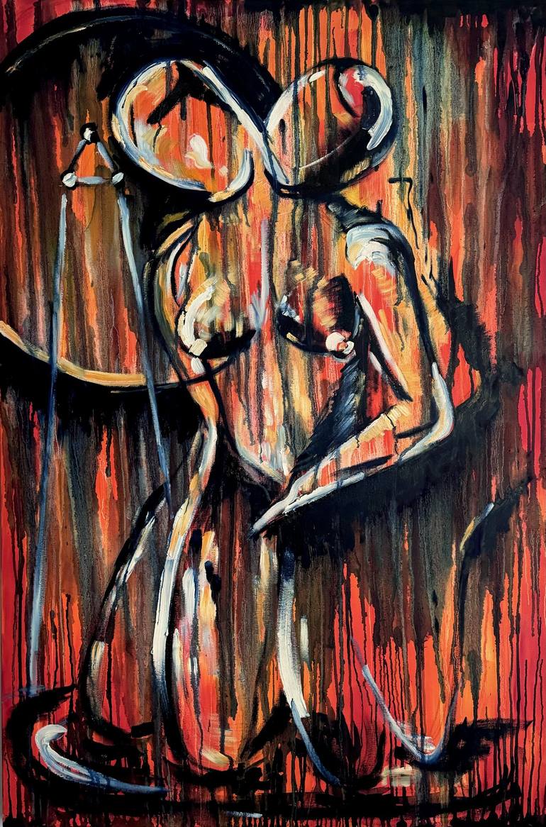 Original Contemporary Erotic Painting by Alla Bogdanovic