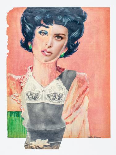Original Expressionism Women Collage by Veerle Symoens
