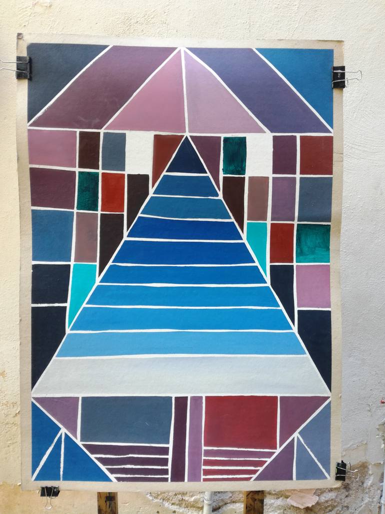 Original Abstract Painting by Nikos Lamprinos