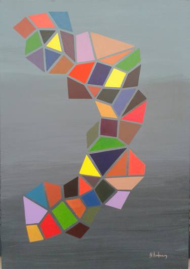 Original Abstract Geometric Paintings by NIKOS LAMPRINOS