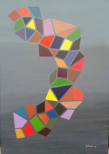 Print of Abstract Geometric Paintings by NIKOS LAMPRINOS