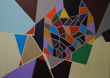 Print of Abstract Geometric Paintings by NIKOS LAMPRINOS