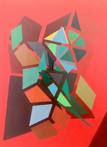 Original Abstract Geometric Paintings by NIKOS LAMPRINOS