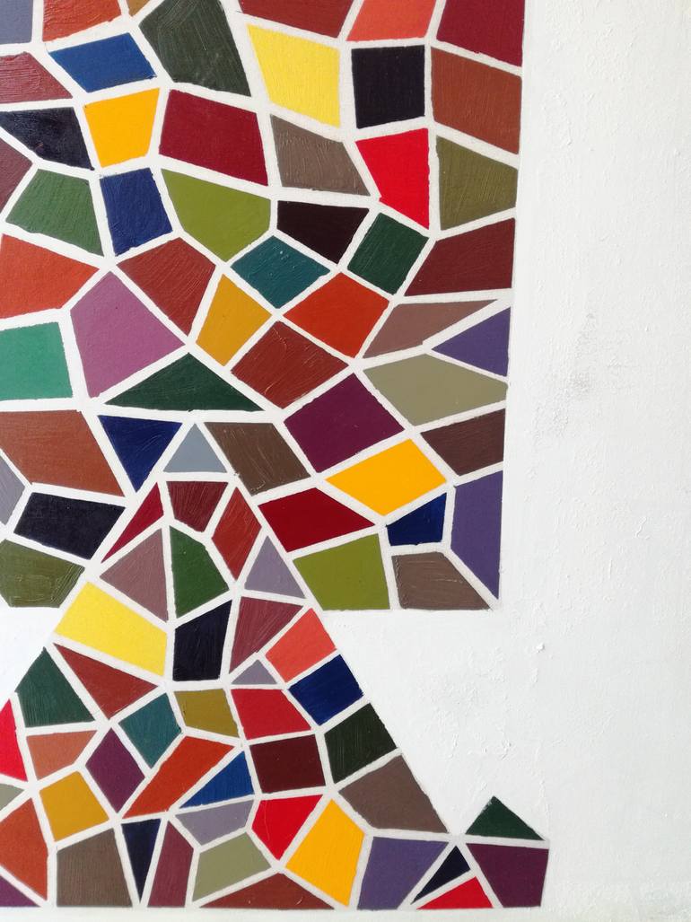 Original Art Deco Abstract Painting by Nikos Lamprinos