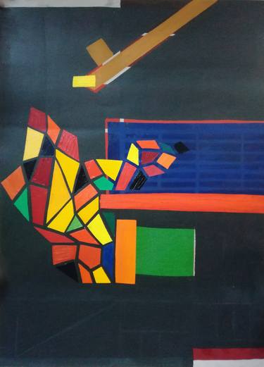 Print of Art Deco Abstract Paintings by NIKOS LAMPRINOS