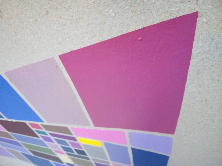 Original Abstract Geometric Painting by Nikos Lamprinos